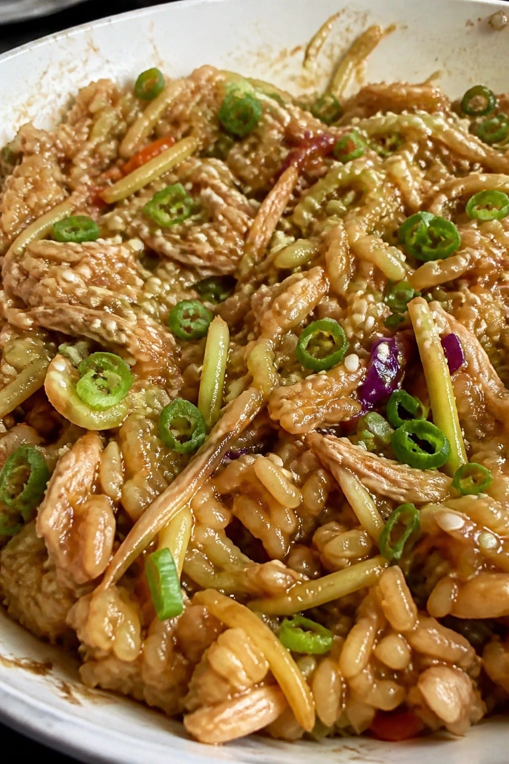 Teriyaki Chicken Broccoli Slaw Casserole