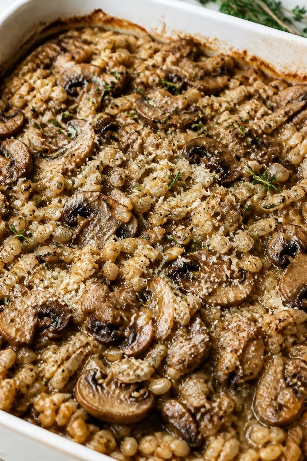 Mushroom Barley Thyme Casserole