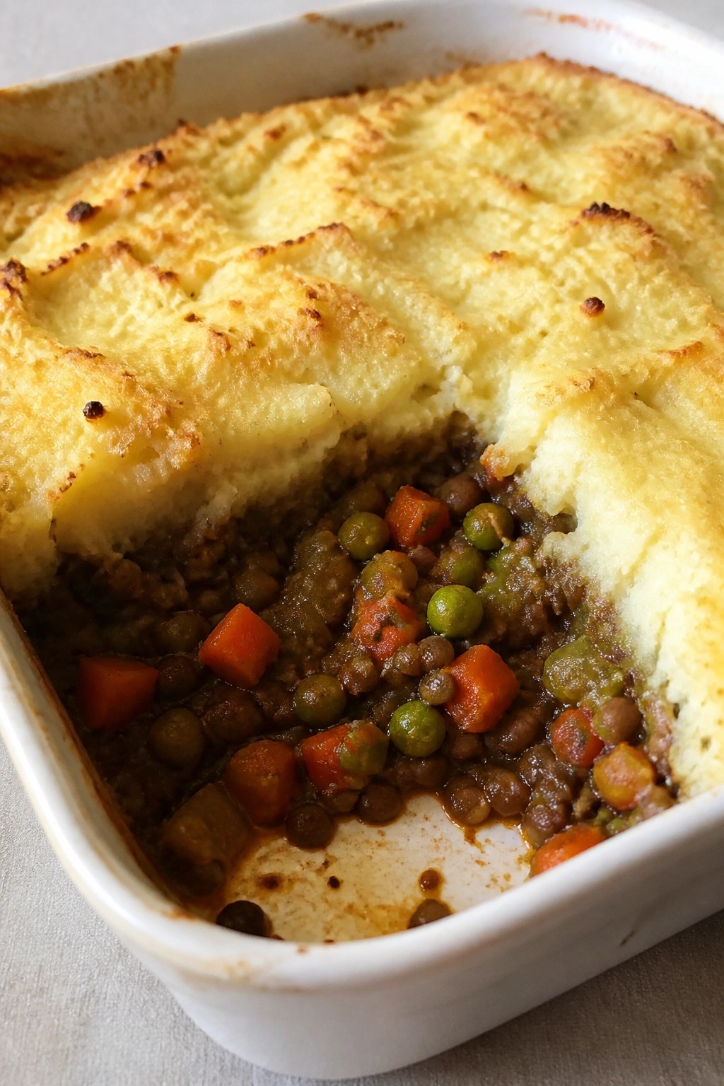 Lentil Shepherd’s Pie with Cauliflower Mash Topping