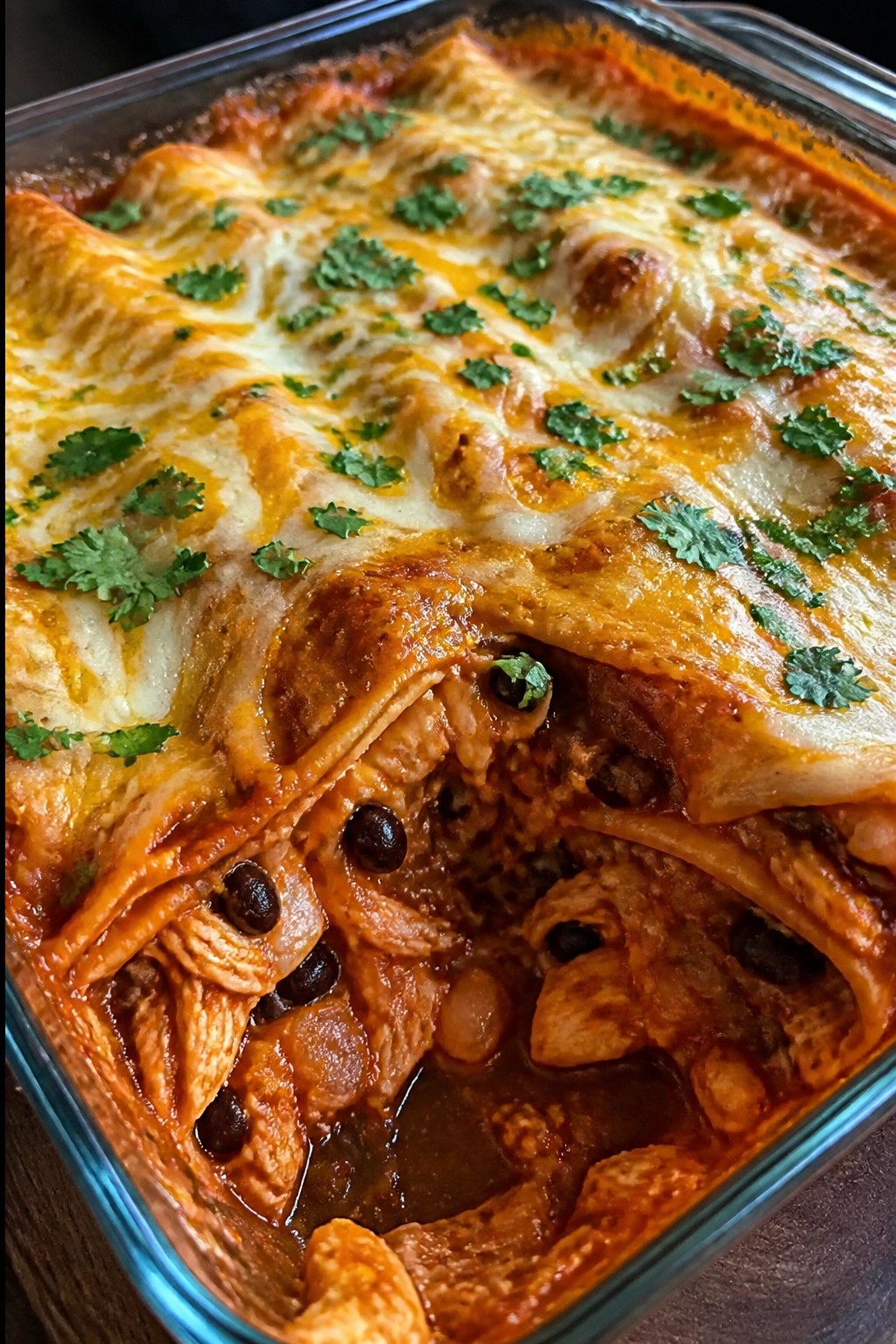 Mexican Chicken Enchilada Casserole with Corn Tortillas