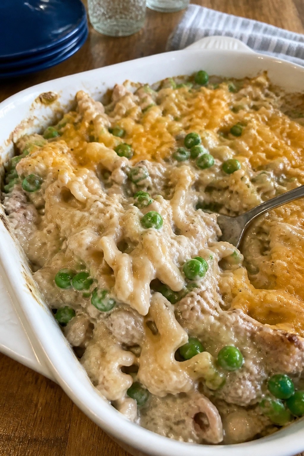 Tuna Noodle Casserole with Peas and Whole Grain Noodles