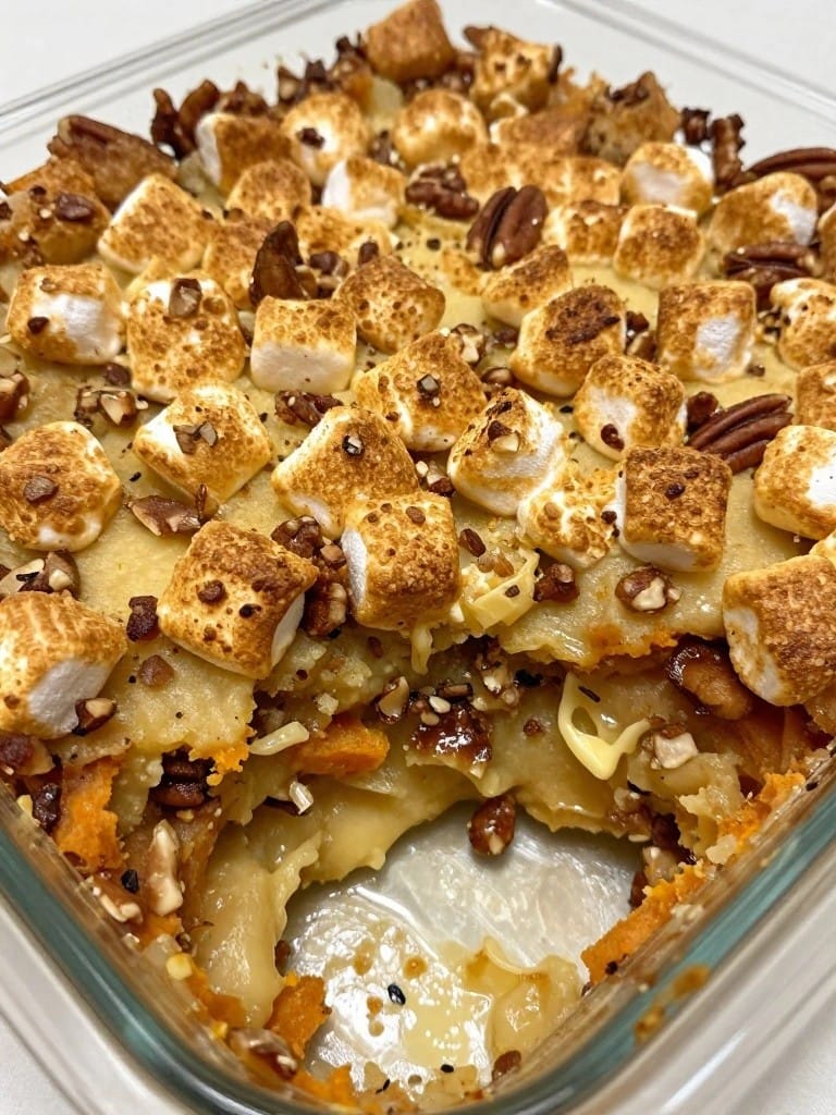 Classic Marshmallow Pecan Sweet Potato Casserole