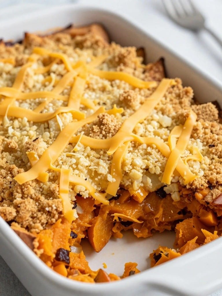 Smoky Chipotle Cornbread-Topped Sweet Potato Casserole