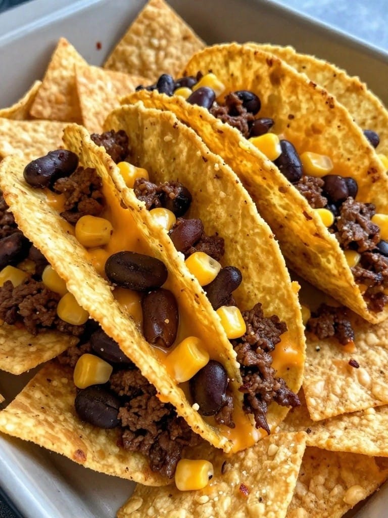 Crunchy Nacho Beef Taco Casserole