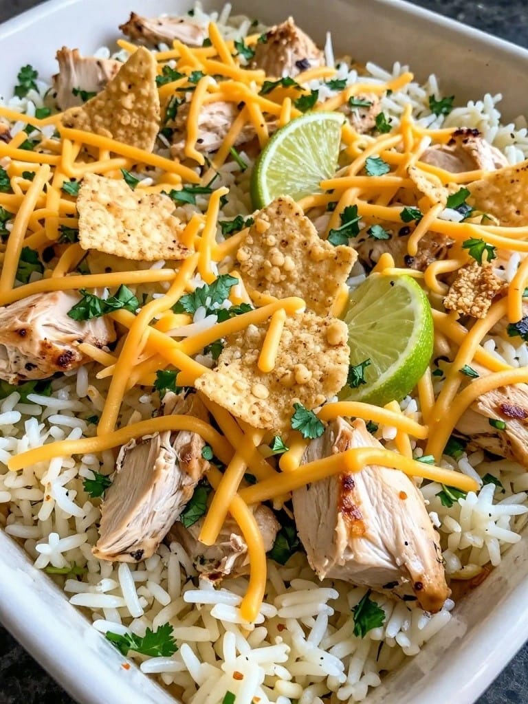 Cilantro Lime Tortilla Chip Chicken Casserole