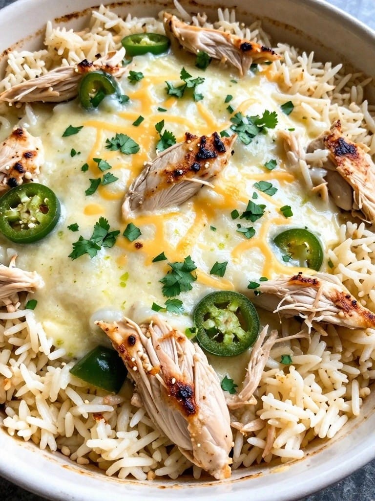 Zesty Lime Jalapeño Chicken Rice Casserole