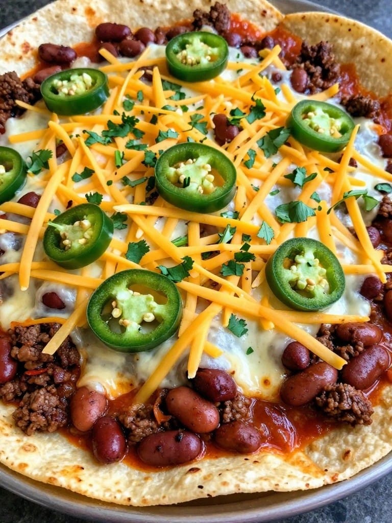 Spicy Jalapeño Cowboy Beef Enchilada Casserole