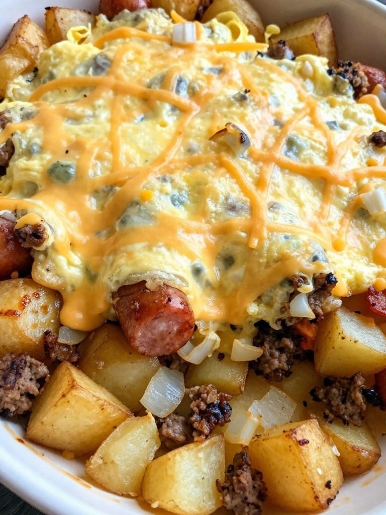 Breakfast Sausage and Egg Potato Casserole