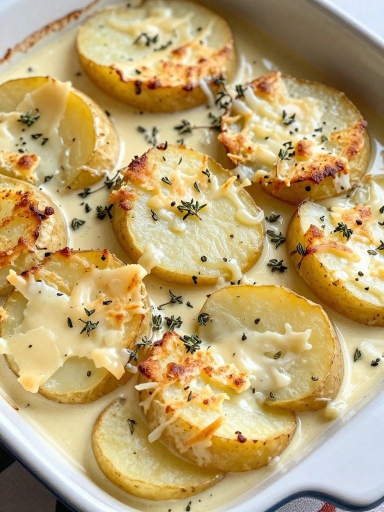 Classic Gruyère and Thyme Scalloped Potatoes