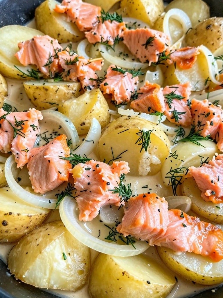 Smoked Salmon and Dill Scalloped Potatoes