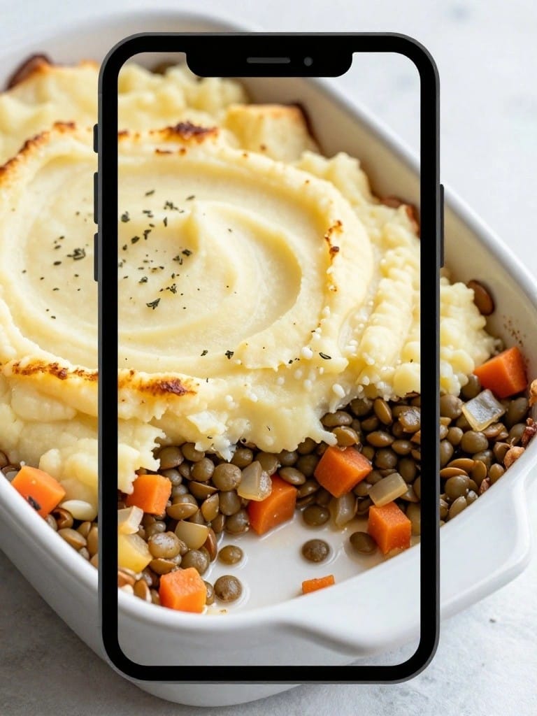 Lentil and Root Vegetable Shepherd's-Style Potato Casserole