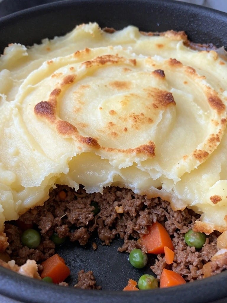Shepherd’s Pie with Ground Beef and Mashed Potato Topping