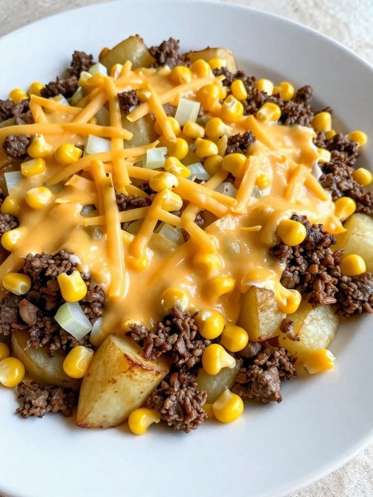 Tex-Mex Beef and Corn Potato Casserole
