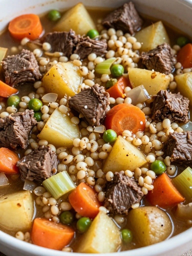 Beef and Barley Vegetable Medley Casserole