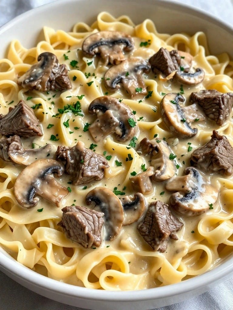Classic Beef and Mushroom Stroganoff Casserole
