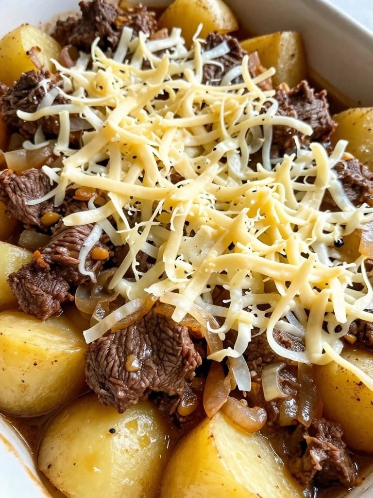French Onion Beef and Potato Casserole