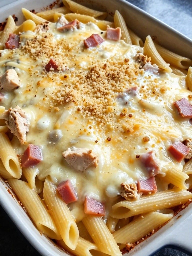 Chicken Cordon Bleu Pasta Bake