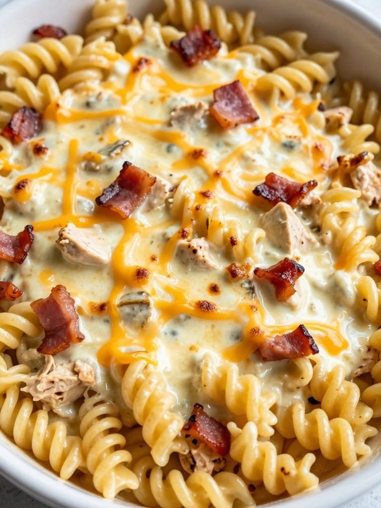 Ranch Bacon Chicken Fusilli Casserole