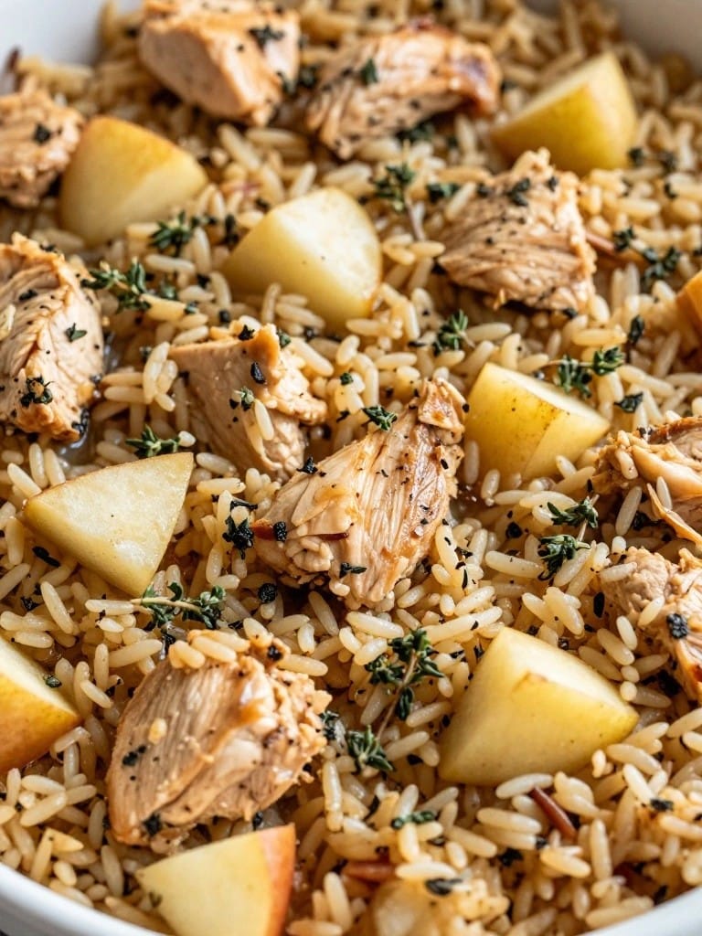 Apple Thyme Chicken Wild Rice Casserole
