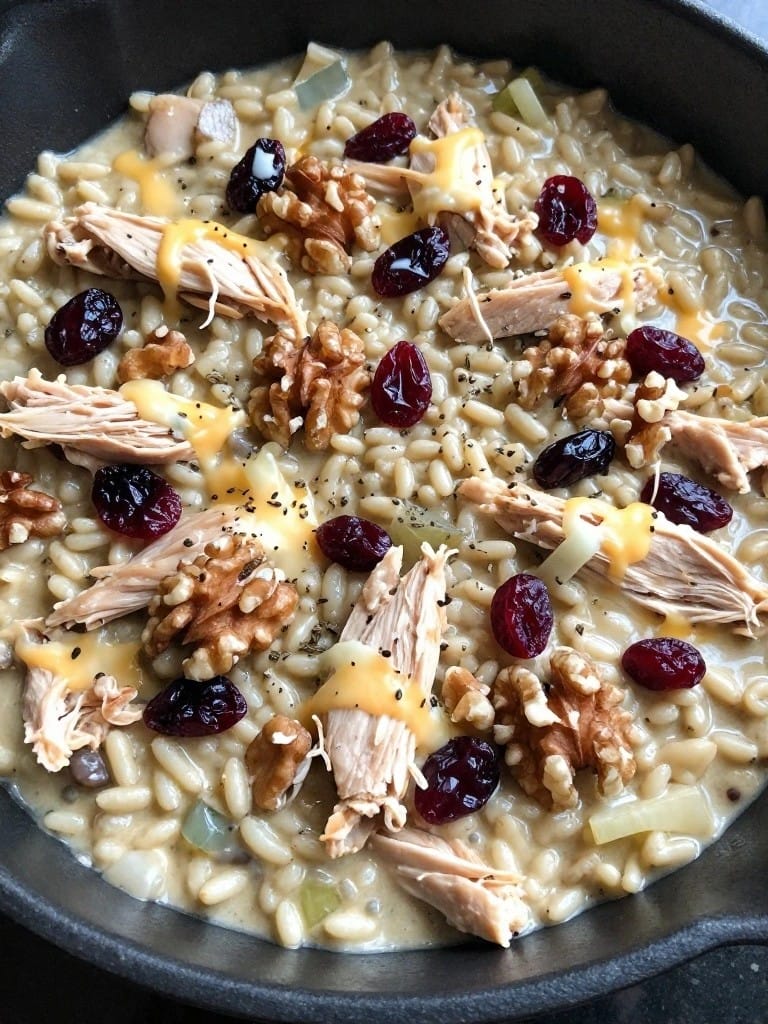 Cranberry Walnut Chicken Wild Rice Casserole