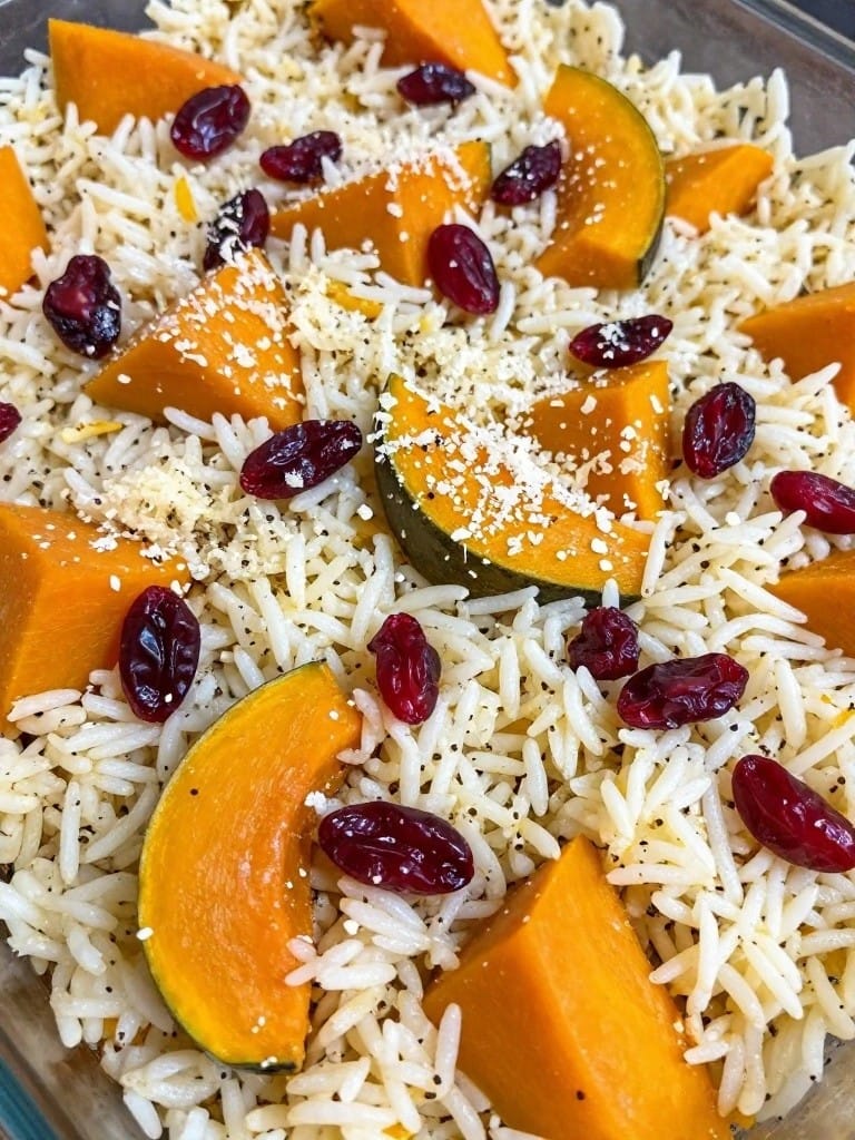 Butternut Squash and Cranberry Rice Casserole