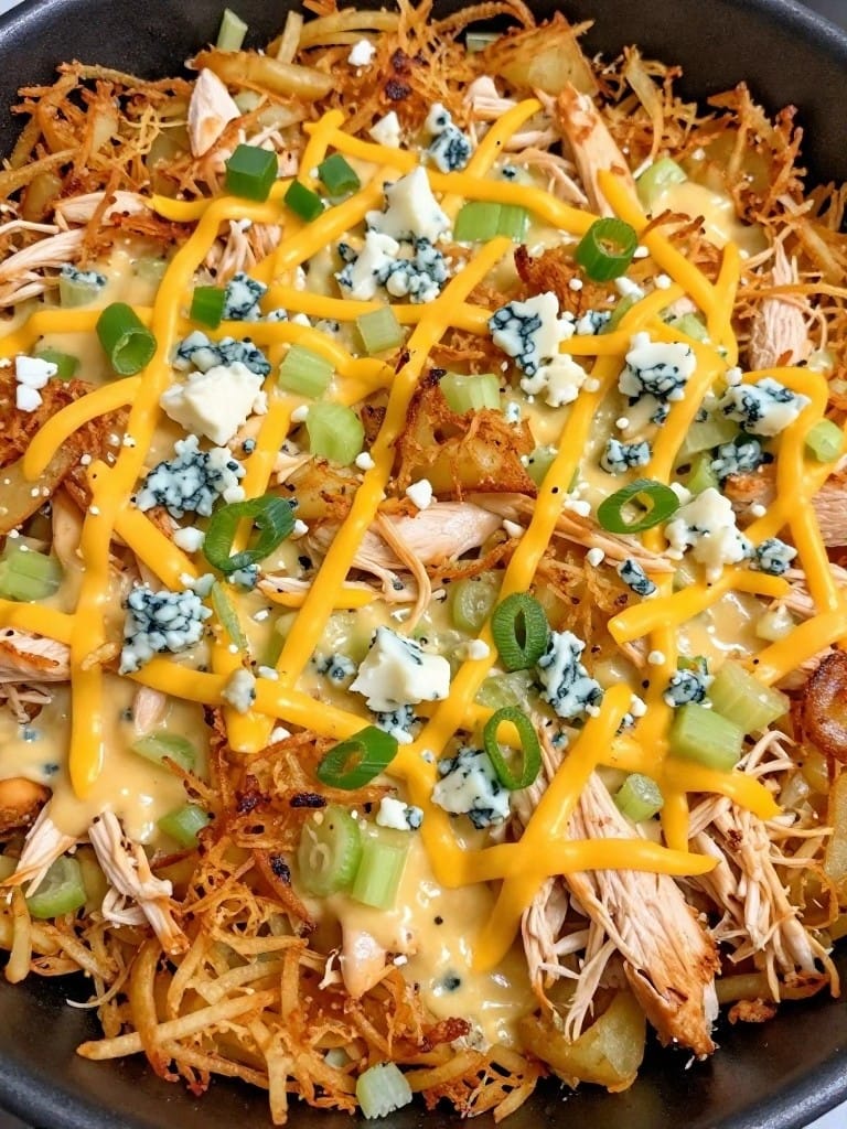 Buffalo Chicken Hash Brown Casserole