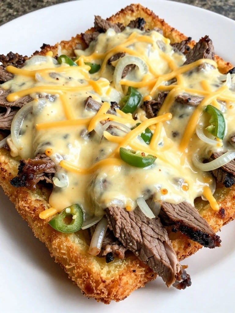 Philly Cheesesteak Hash Brown Casserole