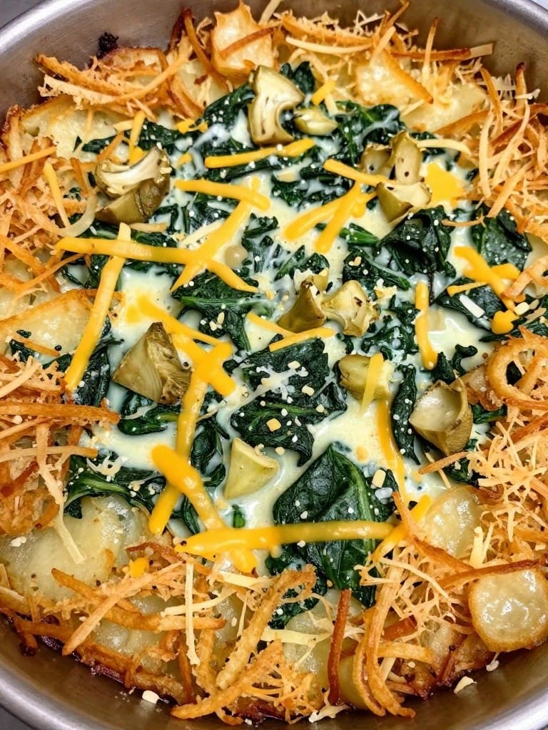 Spinach Artichoke Hash Brown Casserole