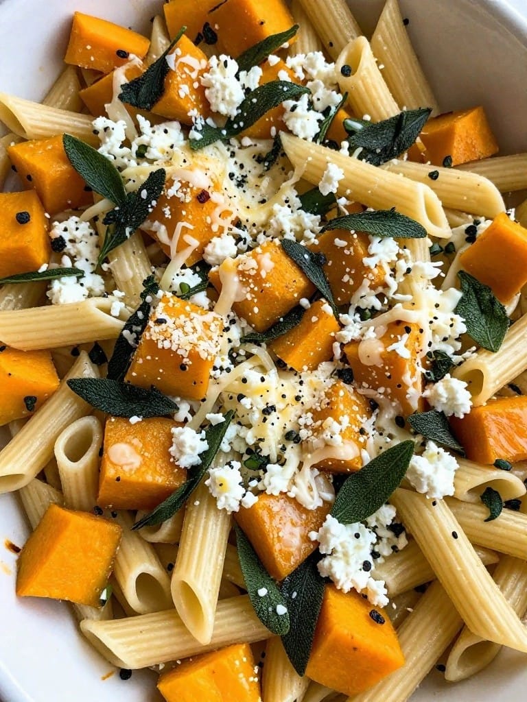 Butternut Squash and Sage Vegetarian Pasta Casserole