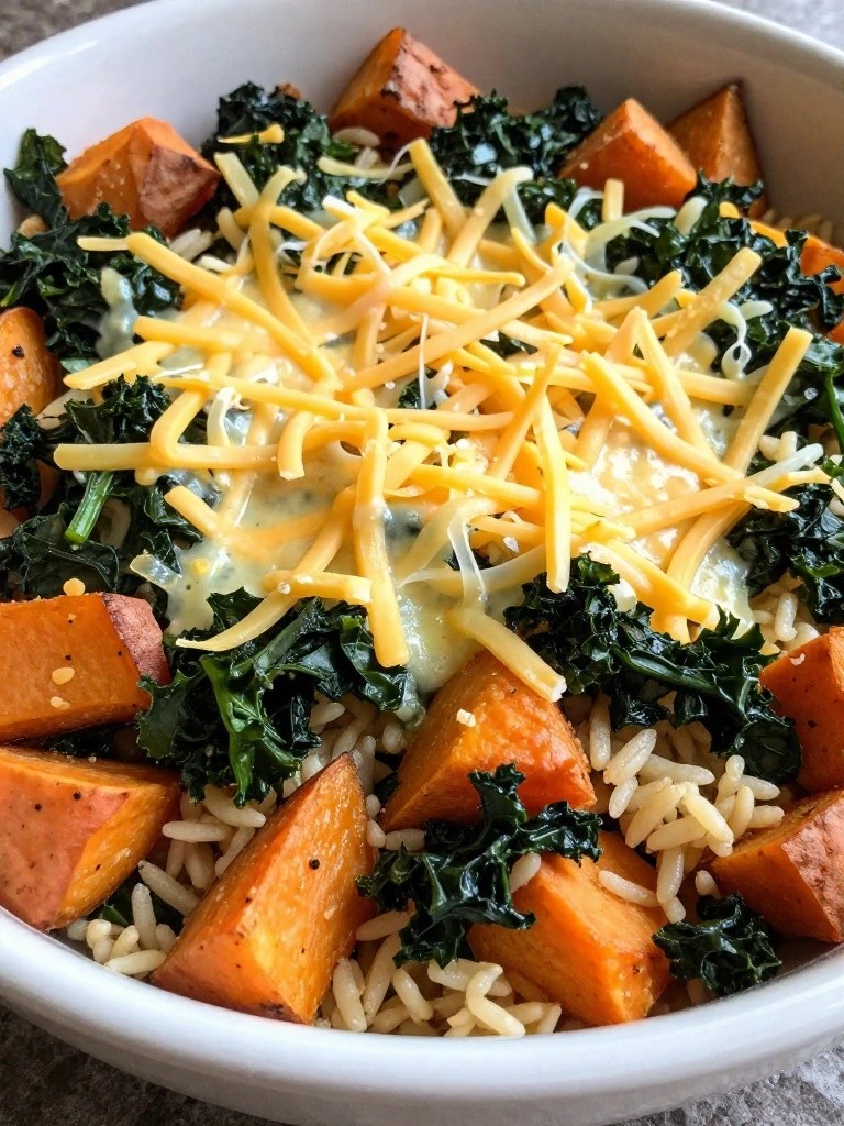 Smoky Sweet Potato and Kale Rice Casserole with Smoked Paprika