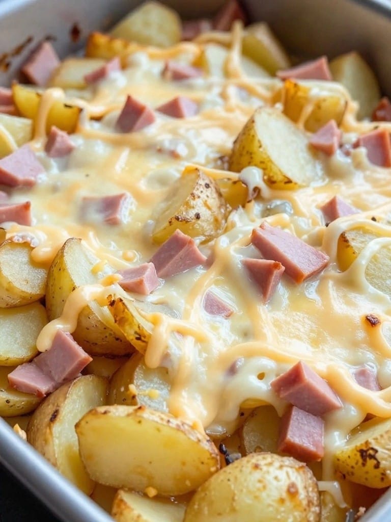 Ham and Swiss Cheese Potato Casserole