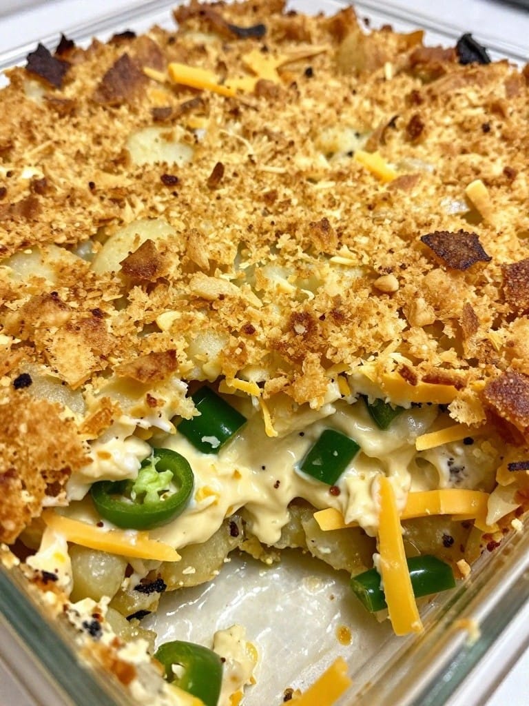 Pimento Cheese and Jalapeño Potato Casserole