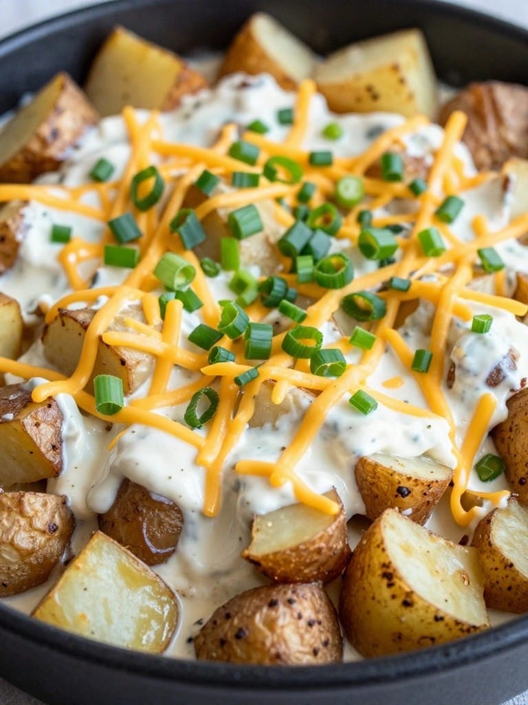 Ranch-Seasoned Potato Casserole with Green Onions