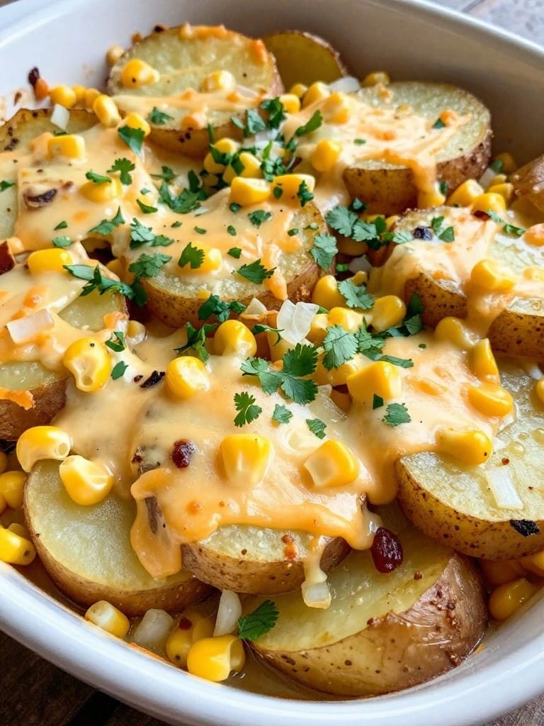 Smoky Chipotle and Corn Potato Casserole