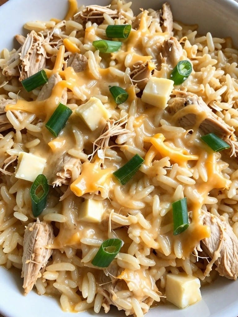 Buffalo Chicken Ranch Rice Casserole
