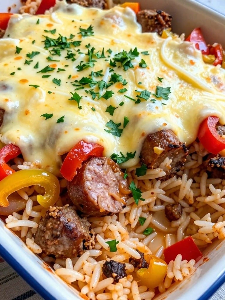 Italian Sausage and Pepper Rice Casserole