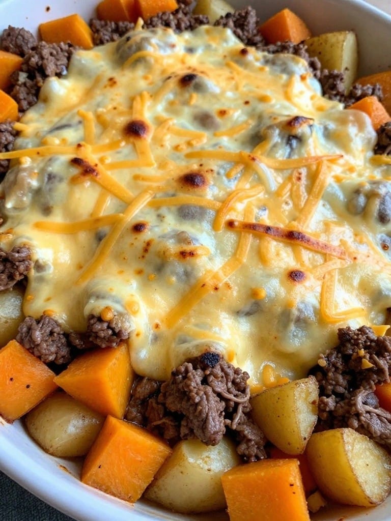Beef and Potato Casserole with Butternut Squash