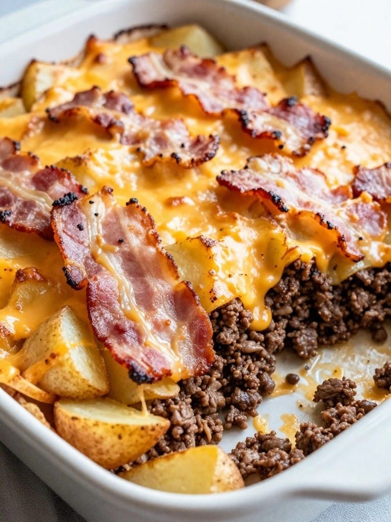 Smoky Bacon and Beef Potato Casserole