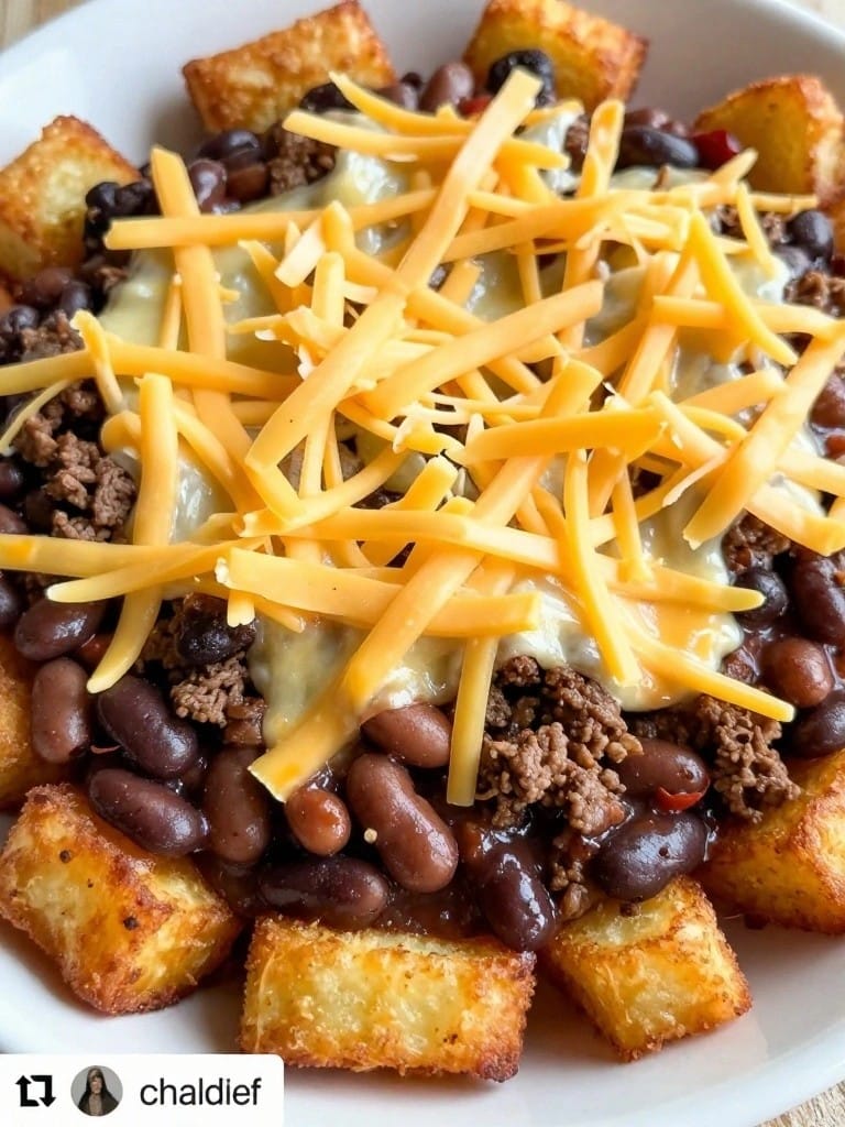 Mexican Beef Hashbrown Casserole with Salsa and Beans