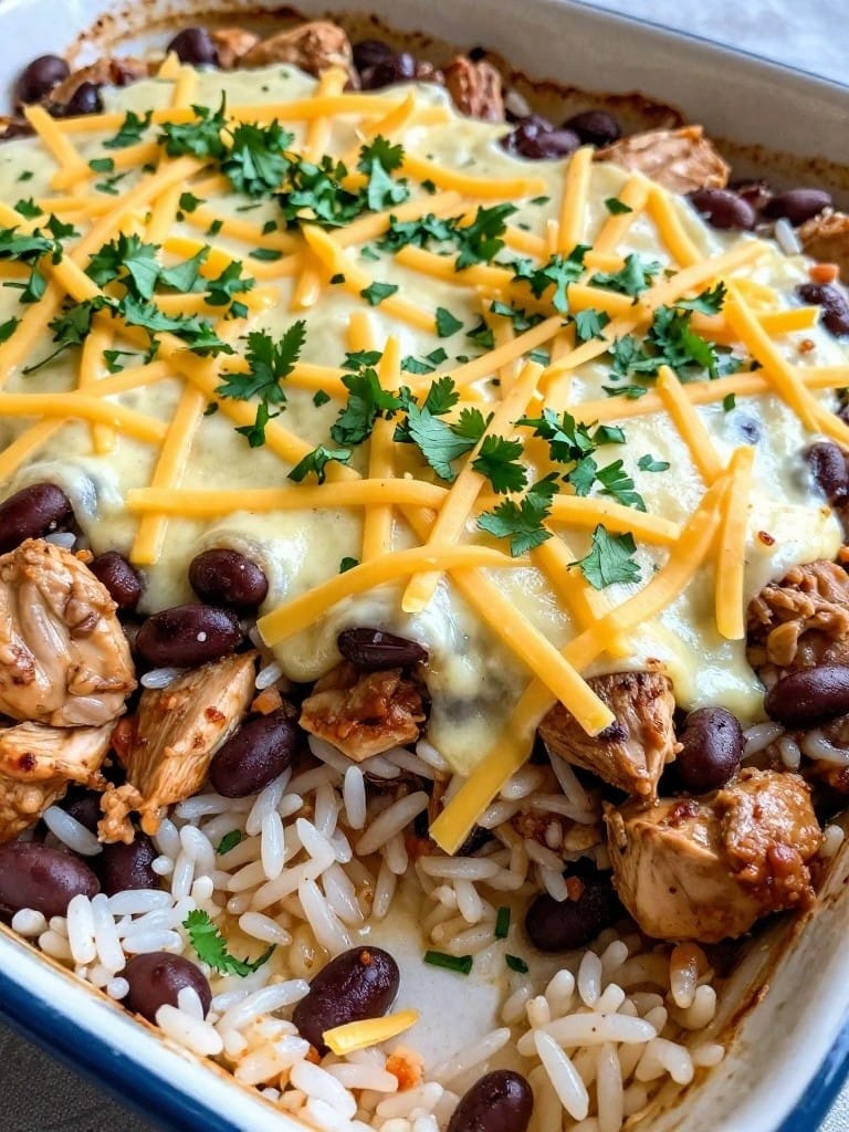 Mexican Black Bean Chicken and Rice Casserole