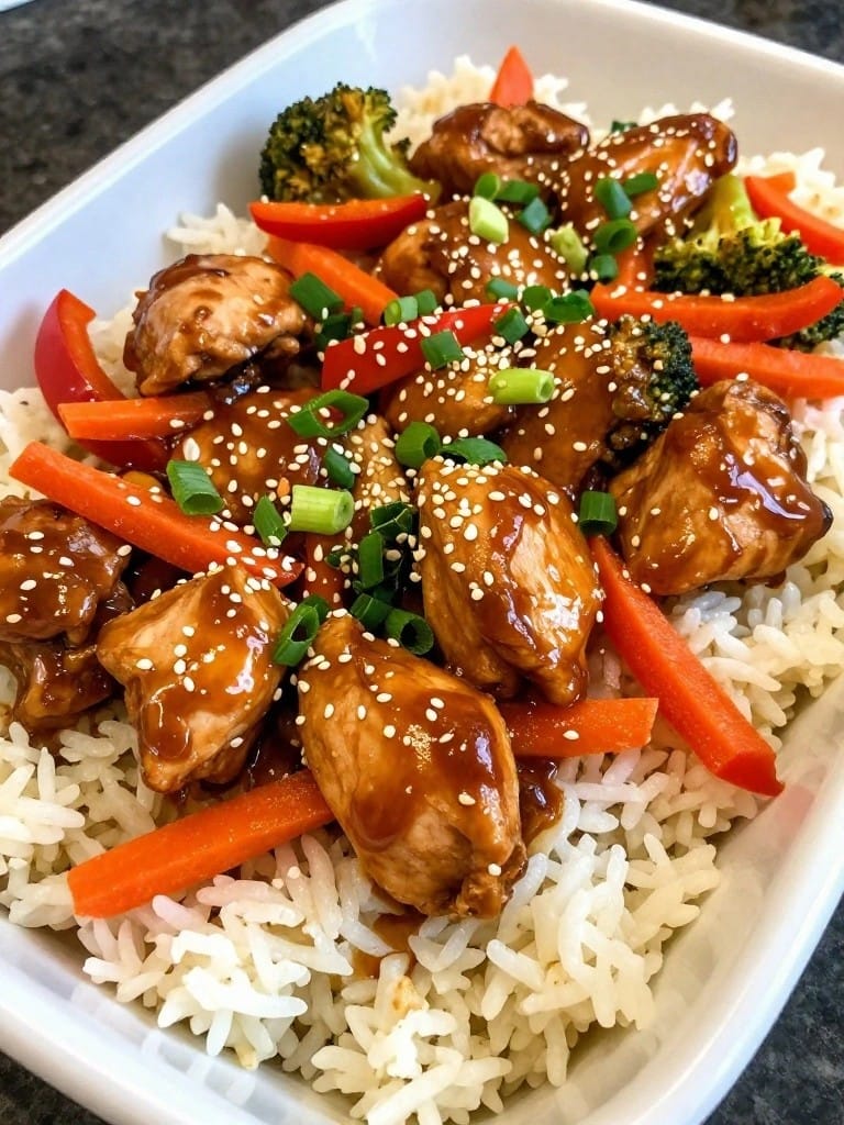 Teriyaki Vegetable Chicken and Rice Casserole