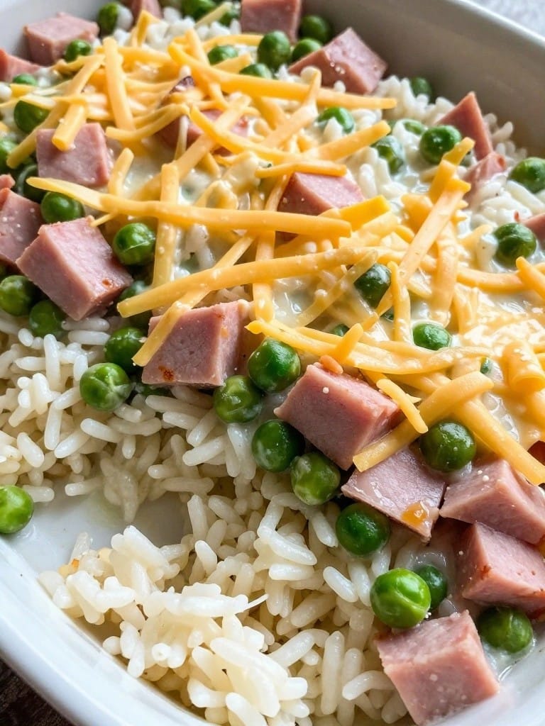 Creamy Ham and Pea Rice Casserole