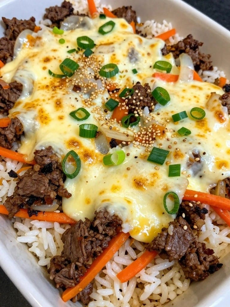 Spicy Korean Beef Rice Casserole