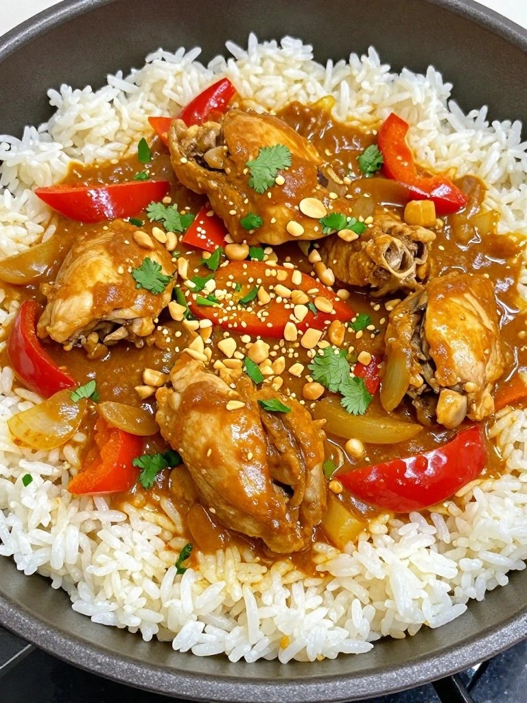 Thai Coconut Curry Chicken Rice Casserole