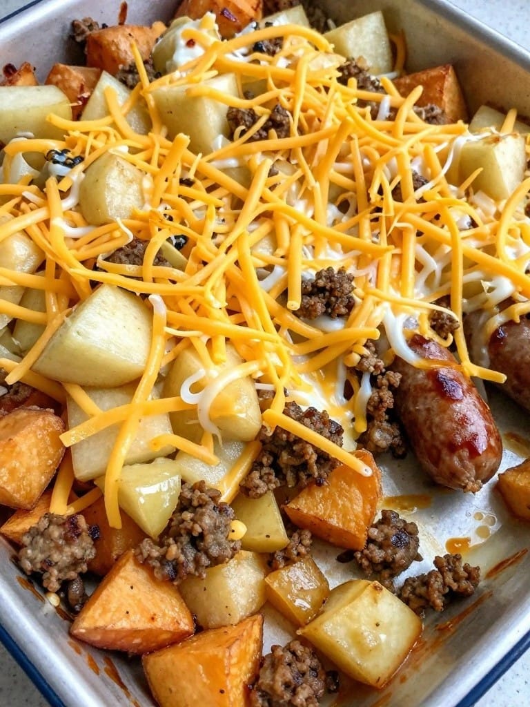 Harvest Sausage and Apple Sweet Potato Casserole