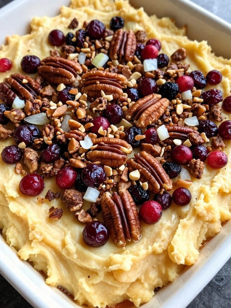 Turkey Cranberry Pecan Sweet Potato Casserole