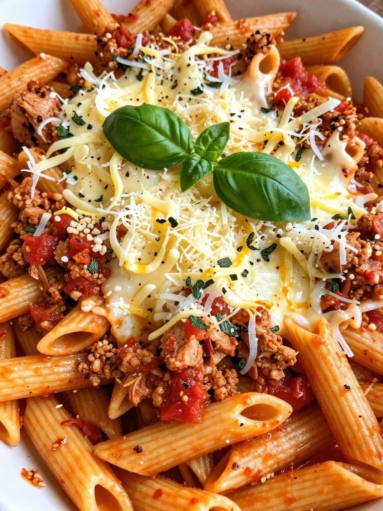Spicy Turkey Arrabbiata Penne Casserole