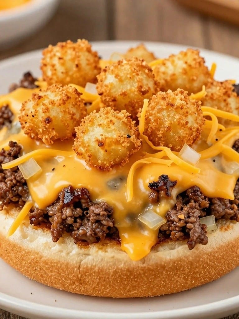 Loaded Cheeseburger Tater Tot Beef Casserole