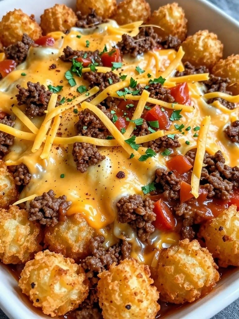 Smoky Chipotle Beef Tater Tot Casserole
