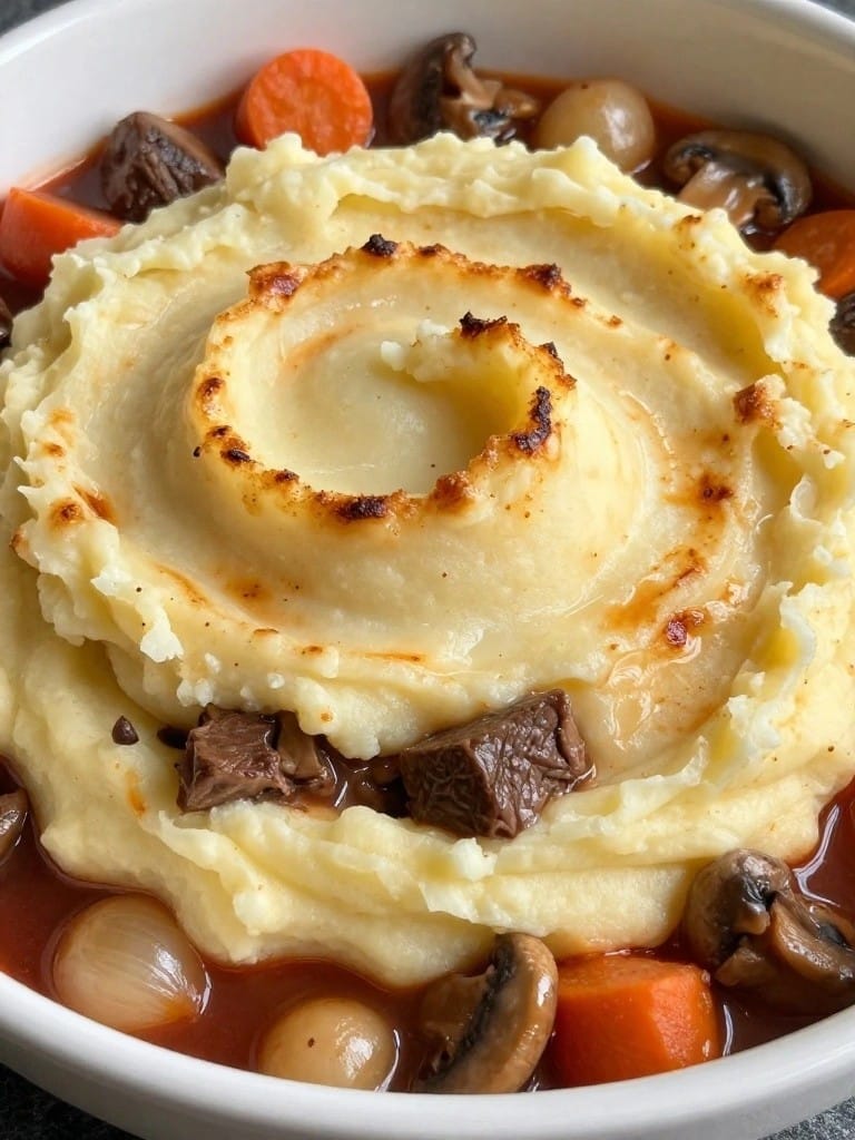 Beef Bourguignon Mashed Potato Casserole
